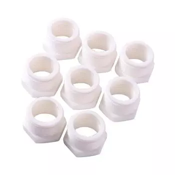 Соединитель для садовой воды Adhere To Fly, пластик, G1/2" на 3/4", белый, 3 штуки