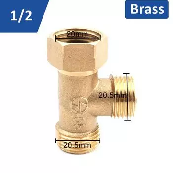 Соединитель для садовой воды UP-CLOUD латунный 1/2 дюйма