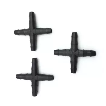 Соединитель для шланга Talk-Satisfied 4/7 мм черный 30 шт