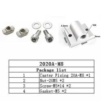 Соединитель колеса VENSTPOW для алюминиевого профиля 2020 3030 4040
