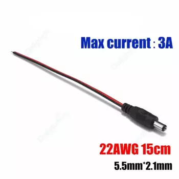 Соединительный кабель питания постоянного тока 5,5 мм 2,1 мм, штекер, гнездо 12 В, удлинитель адаптера питания, косичка, провод для камеры видеонаблюдения, светодиодная лента