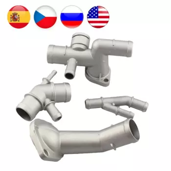 Соединитель шланга охлаждающей жидкости для двигателя Jetta Golf MK4 Bettle A3 S3 TT Seat Ibiza, 4 шт., из алюминиевого сплава, 1,8 T