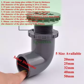 Соединители для ПВХ труб SgooHan, 90°, 20-50 мм