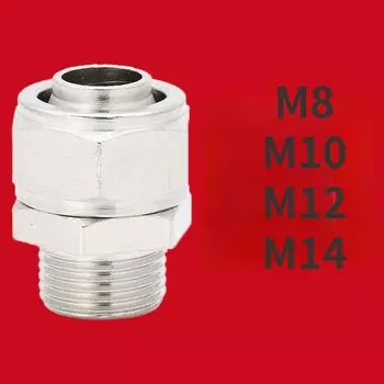 Соединители пневматические ZHRIVOER PC4-M8*1 PC6-M8*1PC6-M10*1 PC6-M12*1.25 PC8-M8*1 PC8-M14*1.5