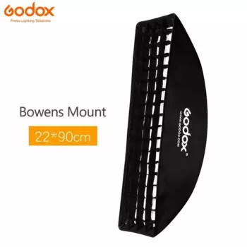 Софтбокс Godox 22x90 см, 9 x 35 дюймов, портативный прямоугольный софтбокс с сотовой сеткой, софтбокс с креплением Bowens для студийной вспышки