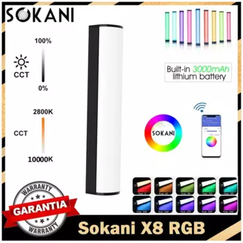 SOKANI X8 светодиодный фотография ручная RGB лампа для фотографий мягкая фотография светильник APP пульт дистанционного управления vs LUXCEO P200