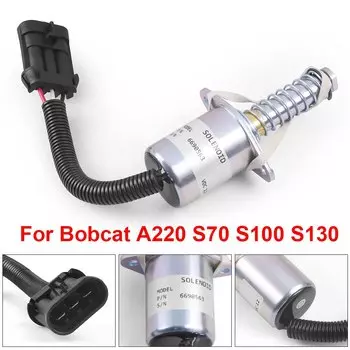 Соленоид отключения 6681513 6690563, соленоид остановки 6681512 12 В, подходит для Bobcat A220, S70, S100, S130, S150, S160, S175, S185, S205, S220