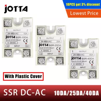 Однофазное твердотельное реле JOTTA SSR-10DA/SSR-25DA/SSR-40DA