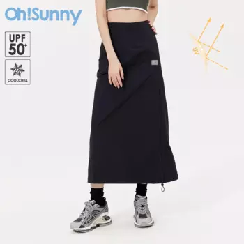 Солнцезащитная юбка-карго OhSunny для женщин, внешняя Женская юбка с защитой от УФ-лучей Coolchill UPF50 + теннисное платье-трапеция с регулируемой кулиской
