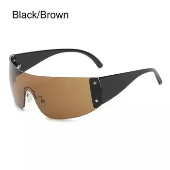 Солнцезащитные очки без оправы, в стиле панк