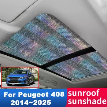 Солнцезащитный козырек на крышу для Peugeot 408 2014 ~ 2025 2017 2018 2020 MK2 автомобильные аксессуары на крышу 1 солнцезащитный козырек высокая эффективность
