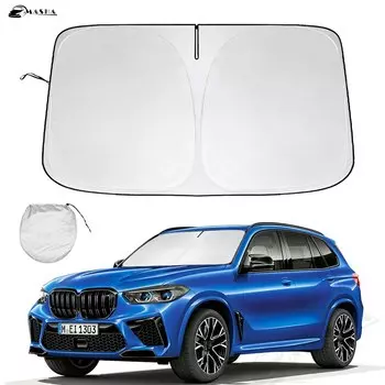 Солнцезащитный козырек на лобовое стекло для BMW X5 2019 - 2021 2022 2023 солнцезащитный козырек от солнца складные блоки УФ-лучи удерживают ваш автомобильный охладитель