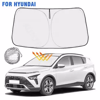Солнцезащитный козырек на лобовое стекло для Hyundai Bayon 2021 2022 2023 2024