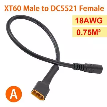 Солнечная линия подключения XT60 штекер/гнездо разъем к DC5521 18AWG адаптер кабеля питания для автомобильного аккумулятора зарядный адаптер Кабели
