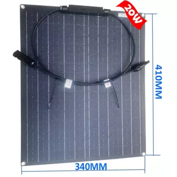 Солнечная панель 20 Вт etfe, Гибкая солнечная панель, монокристаллическая солнечная батарея 18 в для зарядки аккумулятора 12 В