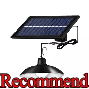 Солнечная подвесная лампа с двумя головками