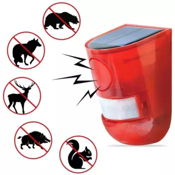 Новейшая солнечная инфракрасная сигнализация с датчиком движения с сиреной 110 дБ, стробоскоп для дома, сада, навеса, каравана, охранная сигнализация