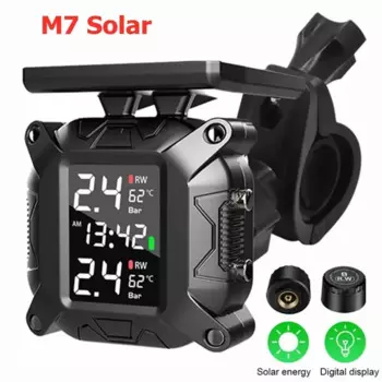 Солнечная зарядка TPMS Датчики давления в шинах мотоцикла Система контроля давления в шинах мотоцикла Система сигнализации температуры в шинах