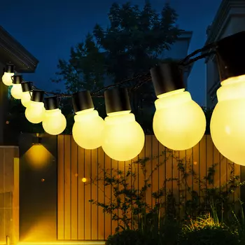 Солнечные гирлянды aiopp G50 теплый белый/многоцветный