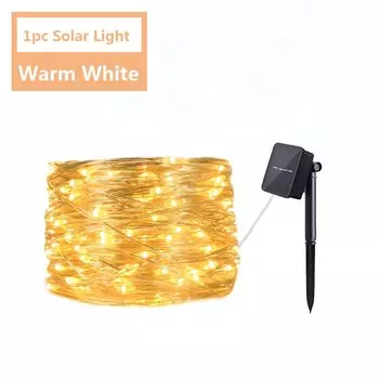 Солнечные гирлянды KIKIELF, теплый белый, 50/100/200 LED