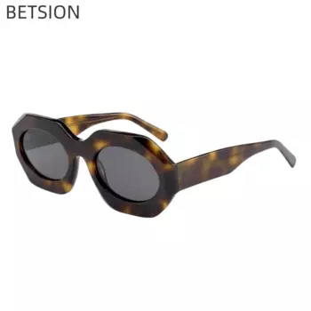 Солнечные очки BETSION с ацетатными линзами UV400 для мужчин и женщин, антибликовые солнцезащитные очки для улицы, 2024