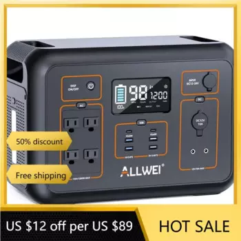 Солнечный генератор на 306000 Вт · ч с 4 розетками переменного тока, 120 мА · ч