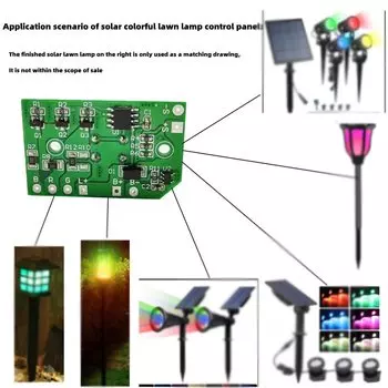 Солнечный контроллер LED Aideepen 3.7V RGB