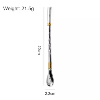 Соломинка-ложка MOONBIFFY из нержавеющей стали