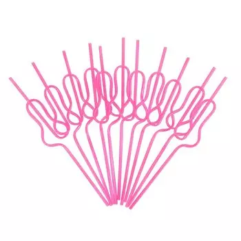 Соломинки CYZIWEI розовые 10 шт.