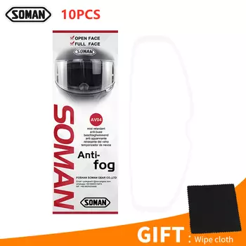 SOMAN универсальный мотоциклетный шлем козырек противотуманная пленка анфас шлемы щит противотуманная наклейка Casco Motor Visera аксессуары