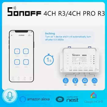 SONOFF 4CH PRO R3/4CH r3 4-канальный умный Wi-Fi модуль