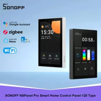 SONOFF NSPanel Pro 120 Панель управления умным домом Сенсорный экран Шлюз Zigbee 3.0 Голосовое управление через Alexa Google Matter E-wlink