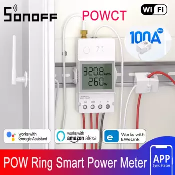 SONOFF POWCT POW Ring умный измеритель мощности Бесконтактный трансформатор тока монитор энергии eWeLink APP хранение данных через Alexa Google
