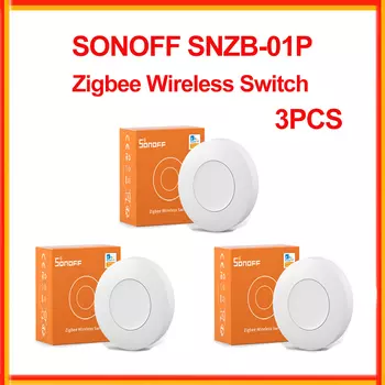 SONOFF SNZB-01P Беспроводной переключатель Zigbee, индивидуальная кнопка, триггер действия, маршрутизация Alexa, аварийная кнопка, модуль автоматизации умного дома