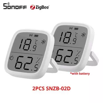 SONOFF SNZB-02D белый датчик температуры и влажности