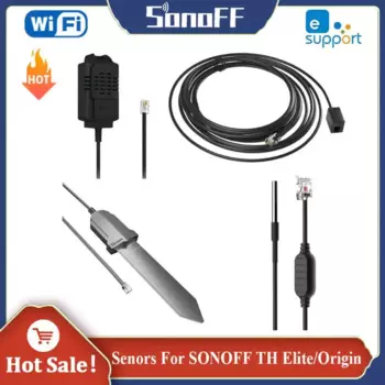 SONOFF THS01 WTS01 MS01 RL560 для TH Elite/оригинальный датчик температуры и влажности, Удлинительный кабель 5 м, монитор датчика влажности почвы