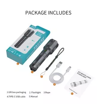 SONQIN SF2 белый лазерный фонарик LEP