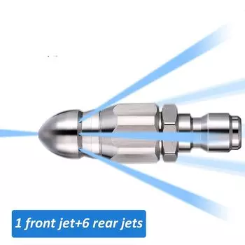 Сопло для мойки дюйма из нержавеющей стали, труба для очистки Слива канализации, струйная быстрая заглушка, дренажный шланг, насадки, инструменты