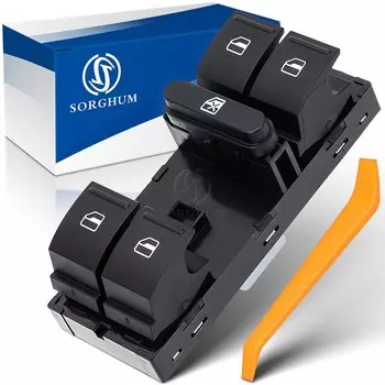 СОРГУМ 5 959857 1К 4959857 Главный переключатель окна B с одной кнопкой для VW Jetta Golf GTI MK5 MK6 Passat B6 B7 CC Touran Tiguan Seat