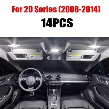 Совершенно белая Светодиодный ная лампа без ошибок купол для салона + комплект освещения номерного знака для 2003-2014 Toyota Alphard Vellfire серии 10 20