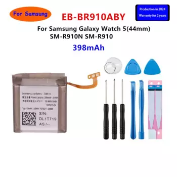Совершенно новый аккумулятор EB-BR910ABY 398 мАч для Samsung Galaxy Watch 5 44 мм SM-R910N SM-R910 R910 R910N аккумуляторы для умных часов + инструменты