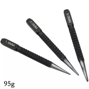 Совершенно новый центральный пробойник для маркировки 1,5/2/3 мм, регулируемый набор инструментов из легированной стали для сверления стекла, ручные инструменты, нескользящая указка для отверстий, набор инструментов из 3 предметов