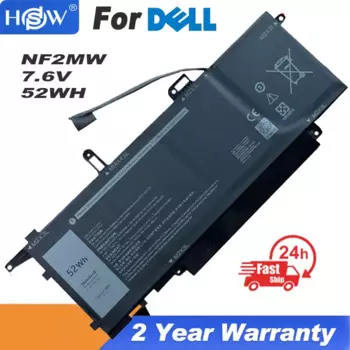 Совершенно новый и подлинный NF2MW 7,6 V 52Wh Аккумулятор для ноутбука Dell Latitude 7400 2-в-1 серии 7146W 0C76H7 C76H7 ноутбуки