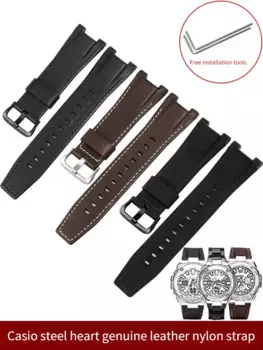 Совместим с нейлоновым кожаным ремешком для часов C-a-s-i-o Steel Heart GST-W130/S110/S120/B100/W300