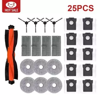 Совместимость с Dreame L10s Pro Ultra Heat, X30 Ultra, X30 Pro Запасные части Аксессуары Основная боковая щетка Фильтр Швабра Мешок для пыли