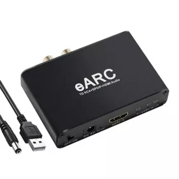 -Совместимый аудиоэкстрактор EARC ARC, черный преобразователь 192 кГц для DTS Dolby Atoms AC3