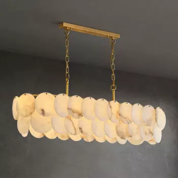 Современная домашняя вилла дуплексная гостиная латунная люстра в скандинавском стиле для отеля длинный обеденный стол мраморная медная подвеска