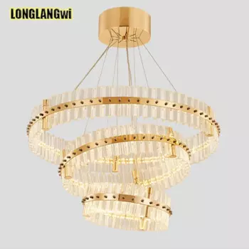 Современная хрустальная люстра, простой проект, вилла, клуб, Новая креативная дуплексная Люстра для гостиной, ресторана, освещение