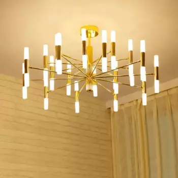 Современная комната для чтения Золотая Светодиодная лампа luminaria для кухни столовая Бар Золотая подвеска G9 Светодиодная лампа для обучения потолочные люстры