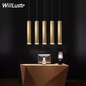 Современная Подвесная лампа в виде фонаря, алюминиевая подвеска в виде фонаря, серебряная, Золотая трубка, Минималистичная Роскошная подвесная Потолочная люстра